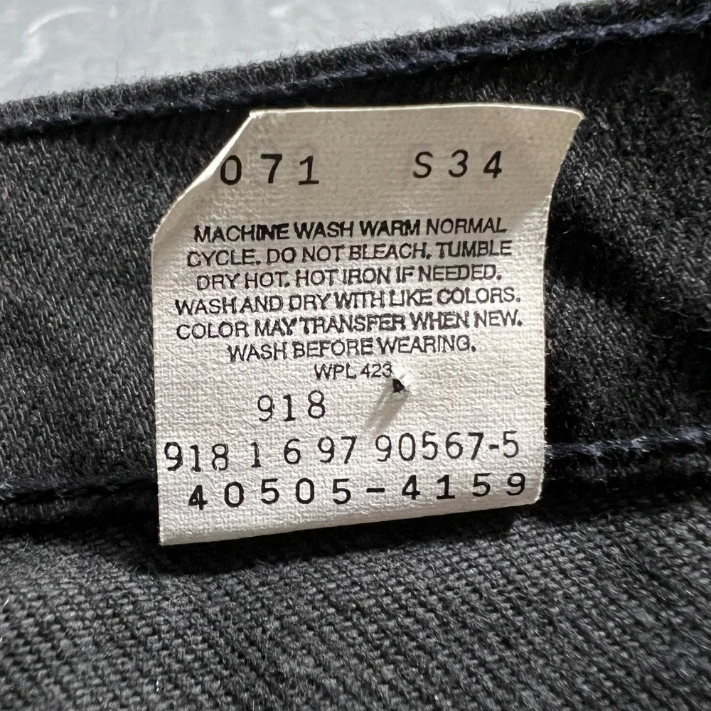Vintage Levis 505 Jeans Mens 30x32 New Made In USA 90s Orange Tab Black Straight